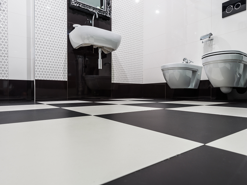 bathroom tiling black and white - itilent